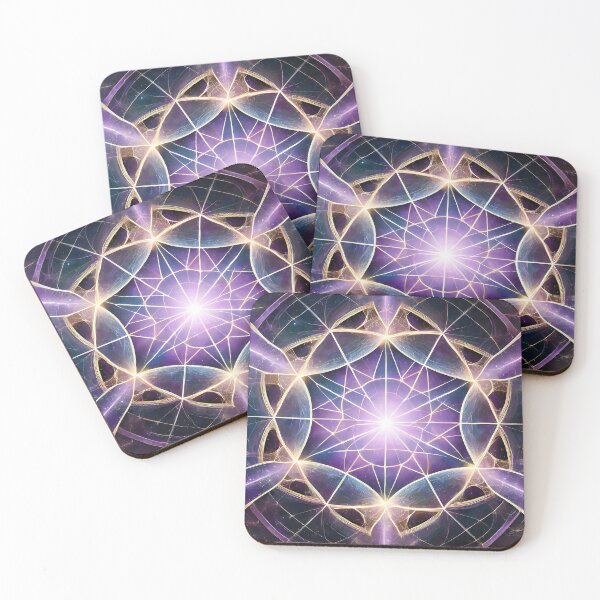 Item preview, Purple Stained Glass | Psy Web Mandala | Geometric Universe designed and sold by monkeybusiness.pt.