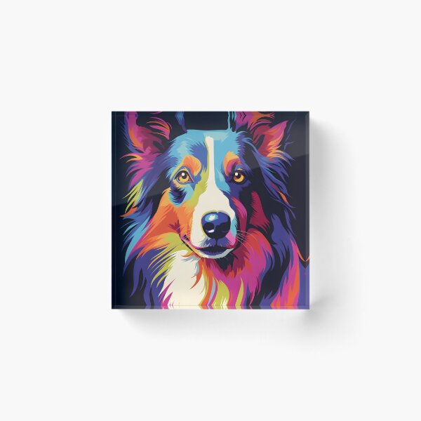 Item preview, Collie dog portraits drawing. animal colorful. Animal throw pillow.  designed and sold by formform.