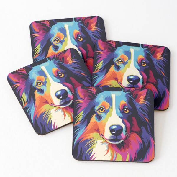 Item preview, Collie dog portraits drawing. animal colorful. Animal throw pillow.  designed and sold by formform.