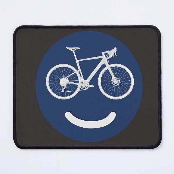 Item preview, Happy Gravel Bike blue face designed and sold by Gravelymas.