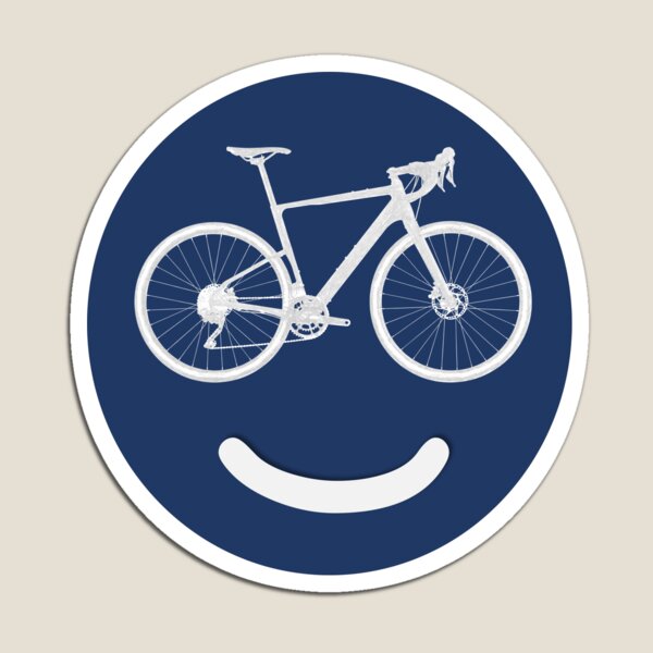 Item preview, Happy Gravel Bike blue face designed and sold by Gravelymas.