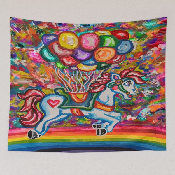 Item preview, Flying Rainbow Balloon Horse Dream  designed and sold by Deborah Camp.