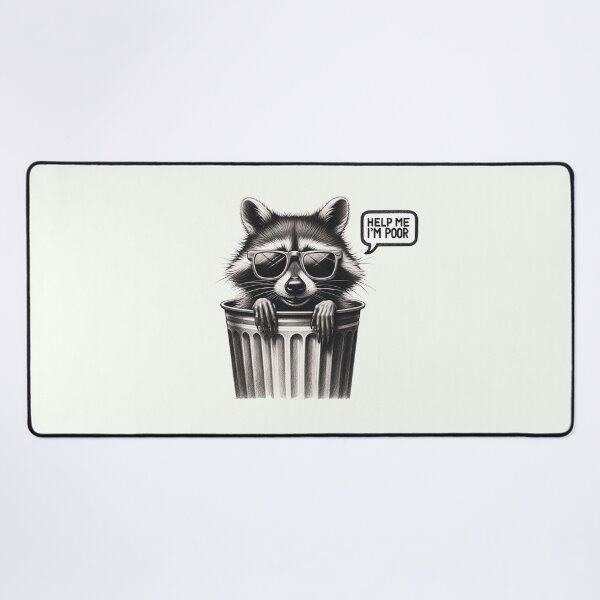 Item preview, Hipster Trash Panda - Raccoon in Sunglasses Artwork designed and sold by RuyaFab.