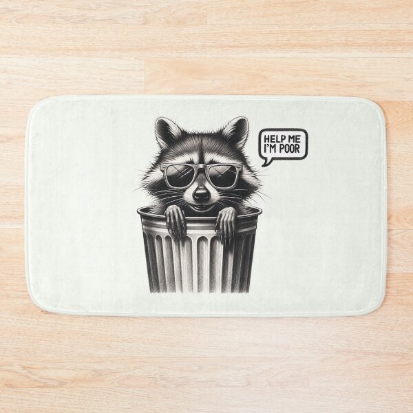 Item preview, Hipster Trash Panda - Raccoon in Sunglasses Artwork designed and sold by RuyaFab.