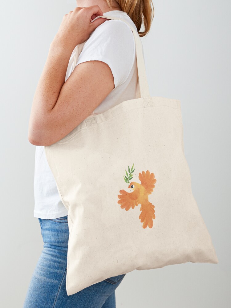 Thumbnail 1 of 5, Tote Bag, Fire Warbler designed and sold by Noor V.A.