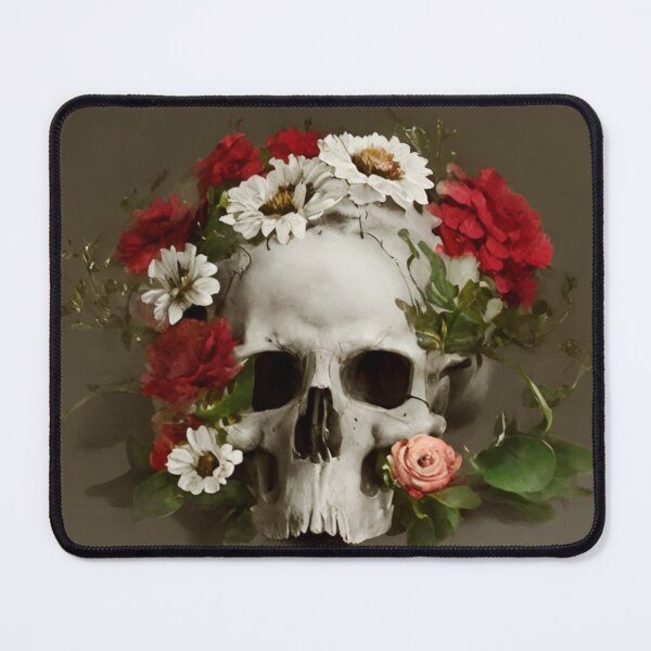 Item preview, Flower Skull designed and sold by FamiliarPufferfish.