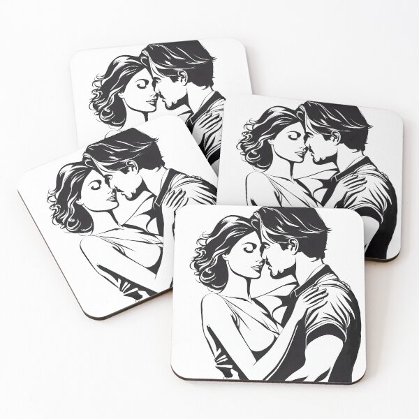 Artikelvorschau, Fesselnde Silhouette: Liebe in Monochrom entworfen und verkauft von CoolVisionStd.