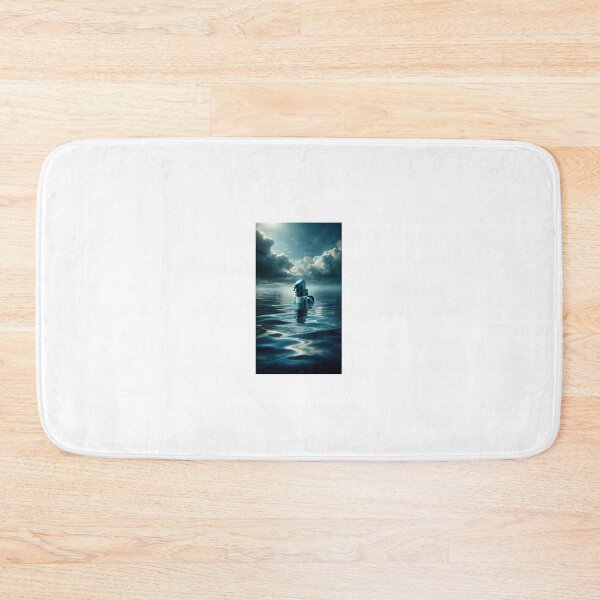Item preview,  A poetic portrait of the Tin Man floating aimlessly on a sea under a cloudy sky, looking into the abyss. designed and sold by quantum X.