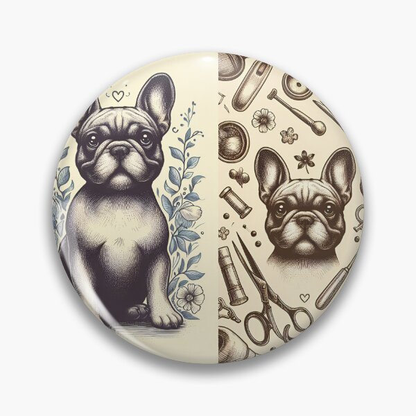 Item preview, Vintage French Bulldog Art designed and sold by PawspectCreate.