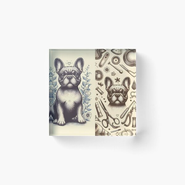 Item preview, Vintage French Bulldog Art designed and sold by PawspectCreate.