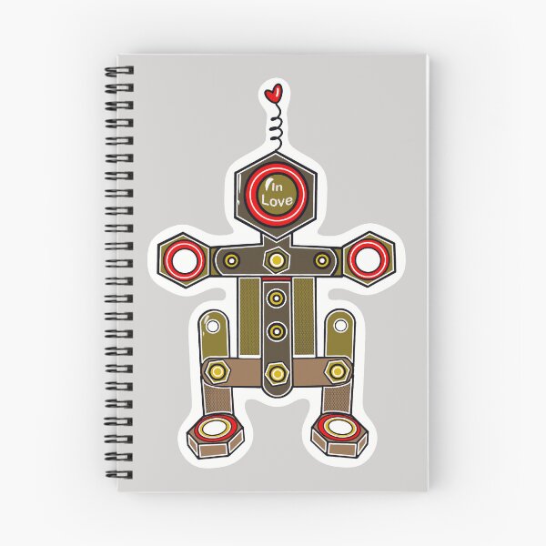 Item preview, Robot in love grey designed and sold by wwwariatka.