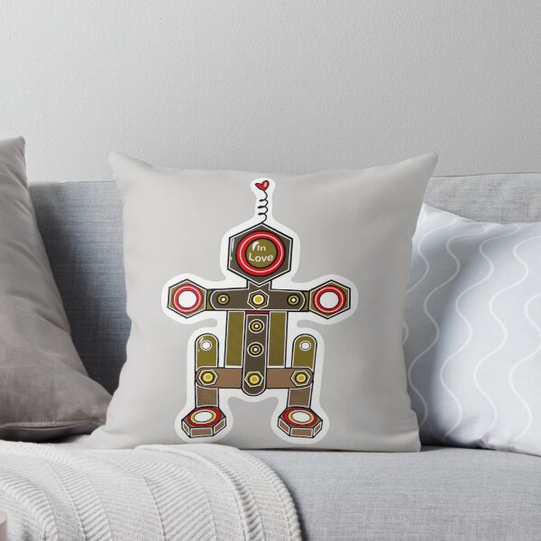 Item preview, Robot in love grey designed and sold by wwwariatka.