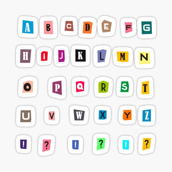 Item preview, ABC alphabet magazine cut out style stickers  designed and sold by StrstrckDesigns.