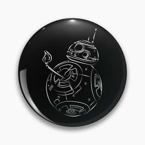 Item preview, Robot Fire White Line Art designed and sold by ElenaArtDesign.