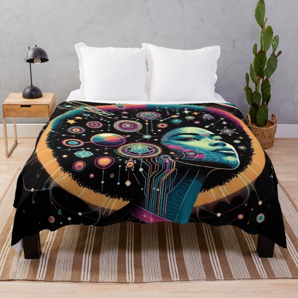 Item preview, Afrofuturism Black African Girl designed and sold by KitonicTees.