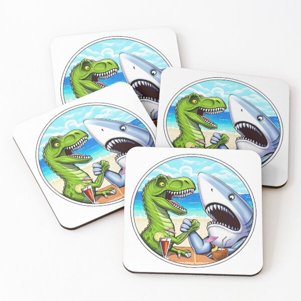 Item preview, T-Rex Dinosaur Shark Arm Wrestling designed and sold by underheaven.