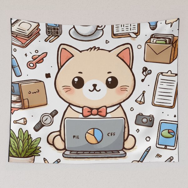 Item preview, The Multitasking Cat: Master of Clutter designed and sold by Gacram.