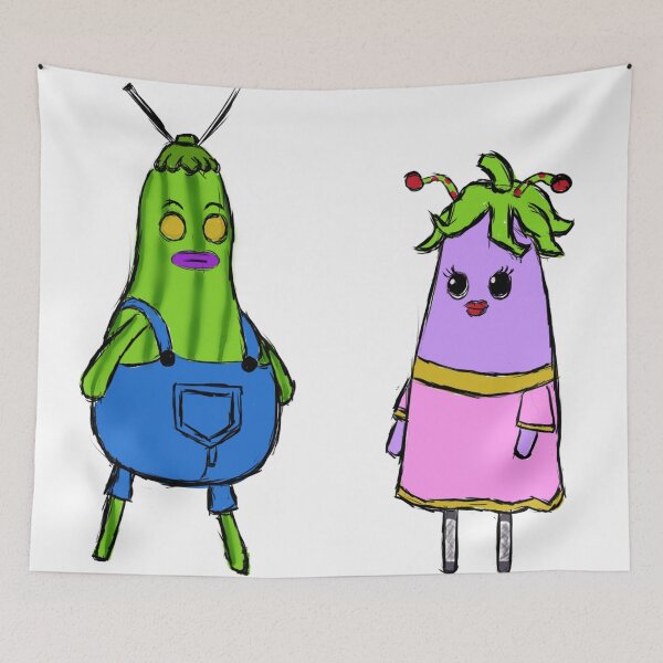 Item preview, Stylish Zucchini and Elegant Eggplant: A Fun Duo designed and sold by DanSena.
