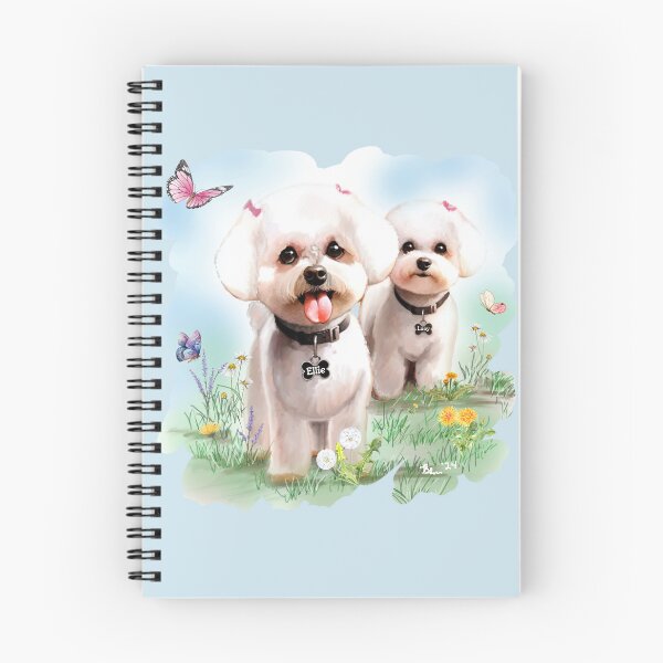 Item preview, Ellie and Lucy - Bichon Frese designed and sold by critterpatchusa.