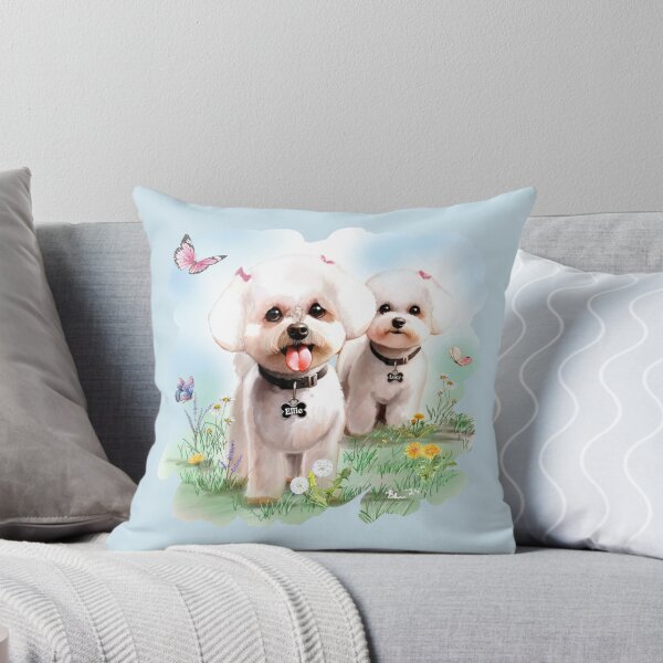 Item preview, Ellie and Lucy - Bichon Frese designed and sold by critterpatchusa.
