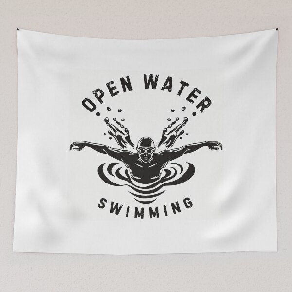 Item preview, Open Water Swimming Splash - Male w/text designed and sold by TheDigitalAnvil.