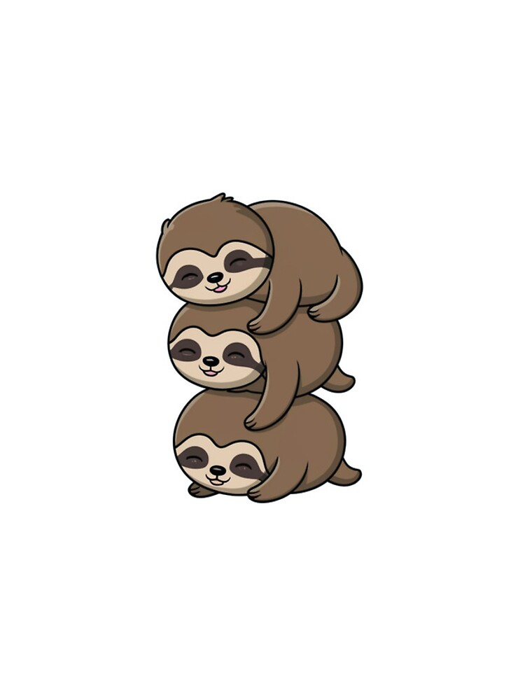 Thumbnail 4 of 4, iPhone Case, sloth stack designed and sold by StickerStyleHub.