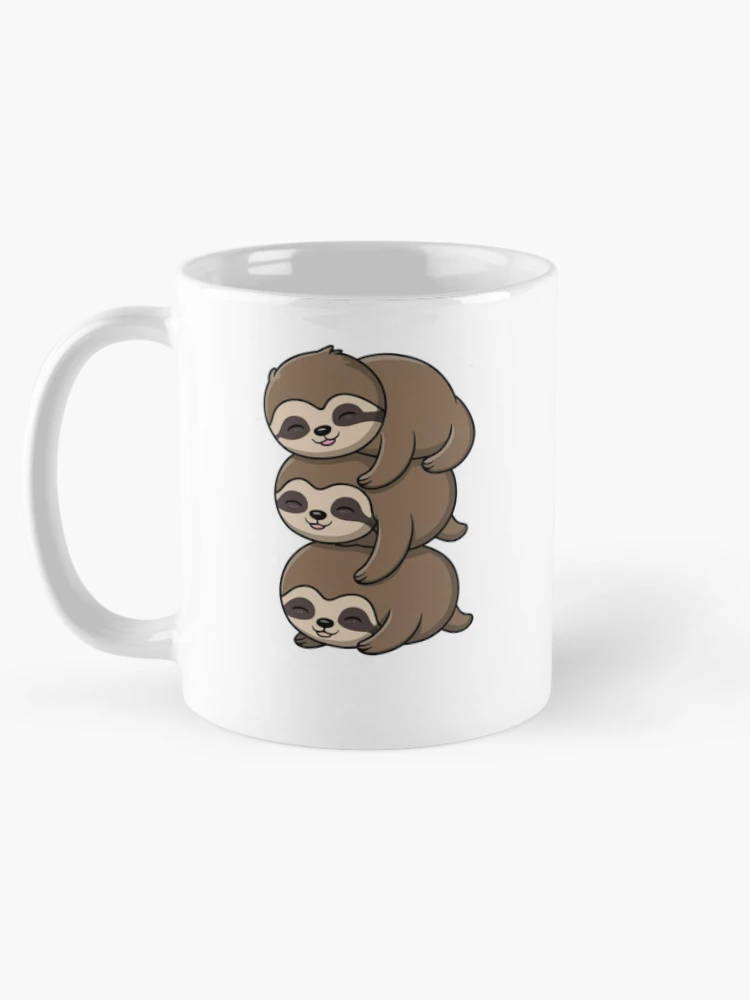 Thumbnail 5 of 6, Coffee Mug, sloth stack designed and sold by StickerStyleHub.
