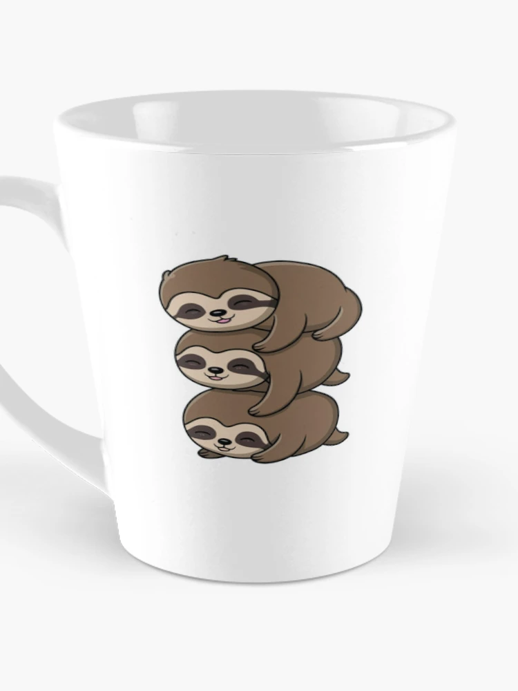 Thumbnail 3 of 4, Coffee Mug, sloth stack designed and sold by StickerStyleHub.