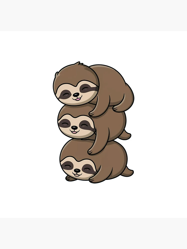 Thumbnail 4 of 4, Clock, sloth stack designed and sold by StickerStyleHub.