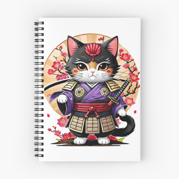 Item preview, Japanese Samurai Cat Tattoo, Kawaii Ninja Cat designed and sold by TaevasDesign.