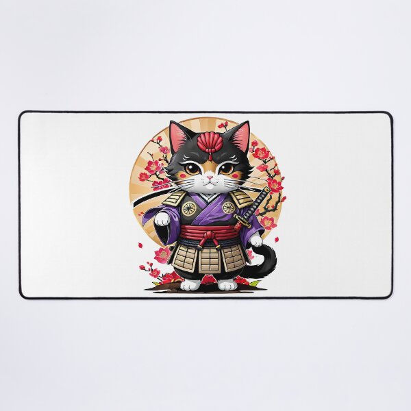 Item preview, Japanese Samurai Cat Tattoo, Kawaii Ninja Cat designed and sold by TaevasDesign.