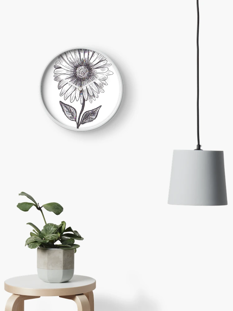 Thumbnail 2 of 4, Clock, Flower designed and sold by PlantBased40.
