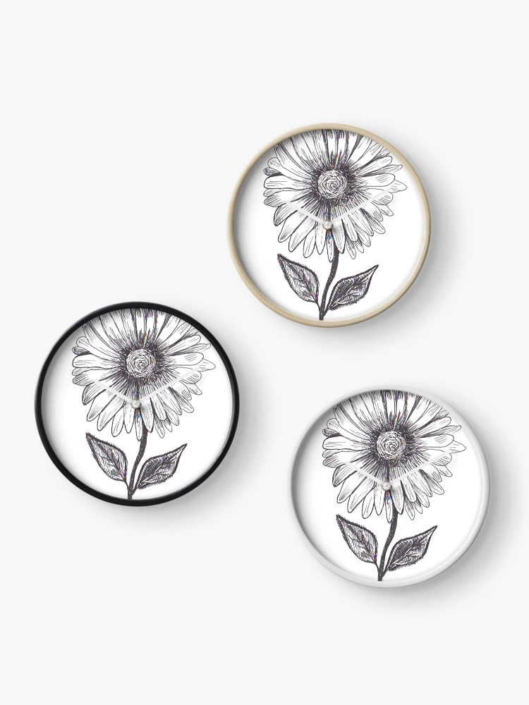 Thumbnail 3 of 4, Clock, Flower designed and sold by PlantBased40.