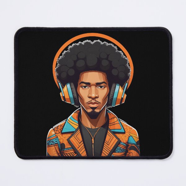 Item preview, Orange Crush, The Stylish Afro King with Headphones designed and sold by Péter Pálffy.