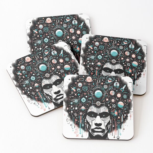 Item preview, Afrofuturism Afro Boy African Art designed and sold by KitonicTees.