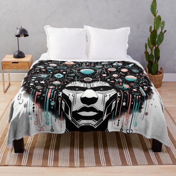 Item preview, Afrofuturism Afro Boy African Art designed and sold by KitonicTees.