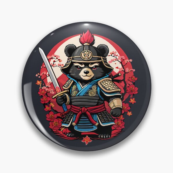 Item preview, Japanese Samurai Bear Tattoo, Kawaii Ninja Bear designed and sold by TaevasDesign.