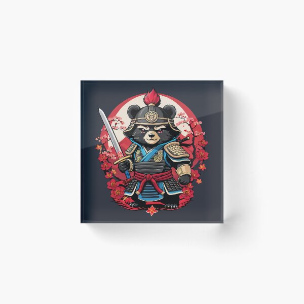 Item preview, Japanese Samurai Bear Tattoo, Kawaii Ninja Bear designed and sold by TaevasDesign.