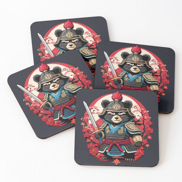 Item preview, Japanese Samurai Bear Tattoo, Kawaii Ninja Bear designed and sold by TaevasDesign.