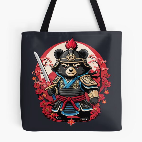 Item preview, Japanese Samurai Bear Tattoo, Kawaii Ninja Bear designed and sold by TaevasDesign.