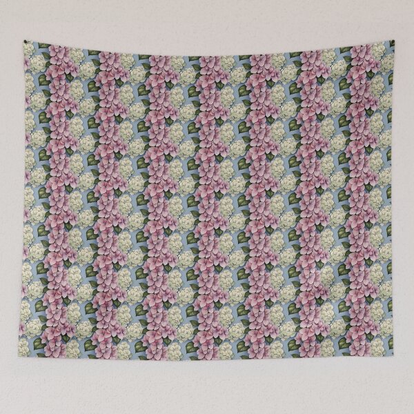 Item preview, hydrangea, watercolor, floral, flowers, flower, blue, age. designed and sold by brokenpones.
