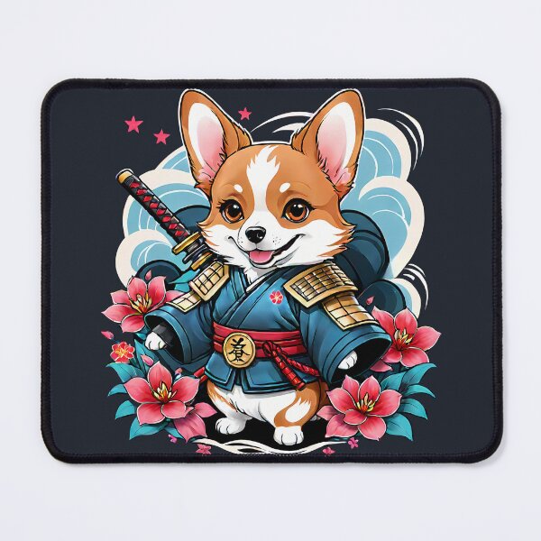 Item preview, Japanese Samurai Corgi Tattoo, Kawaii Ninja Corgi designed and sold by TaevasDesign.