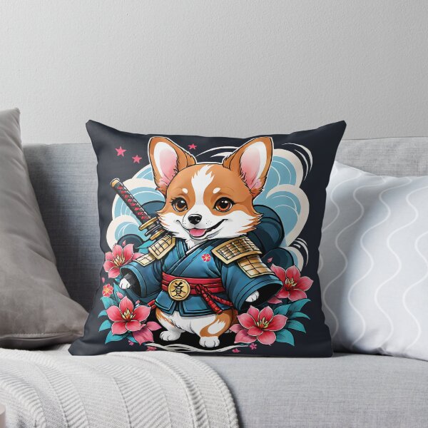 Item preview, Japanese Samurai Corgi Tattoo, Kawaii Ninja Corgi designed and sold by TaevasDesign.