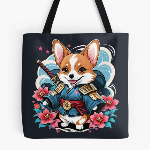 Item preview, Japanese Samurai Corgi Tattoo, Kawaii Ninja Corgi designed and sold by TaevasDesign.