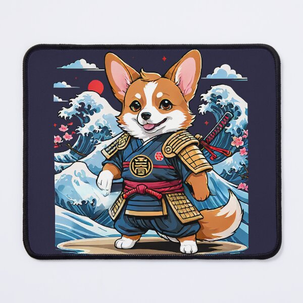 Item preview, Japanese Samurai Corgi Tattoo, Kawaii Ninja Corgi designed and sold by TaevasDesign.