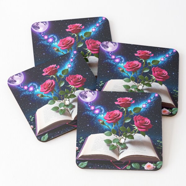 Item preview, Roses and Books in space designed and sold by Planetporridge.
