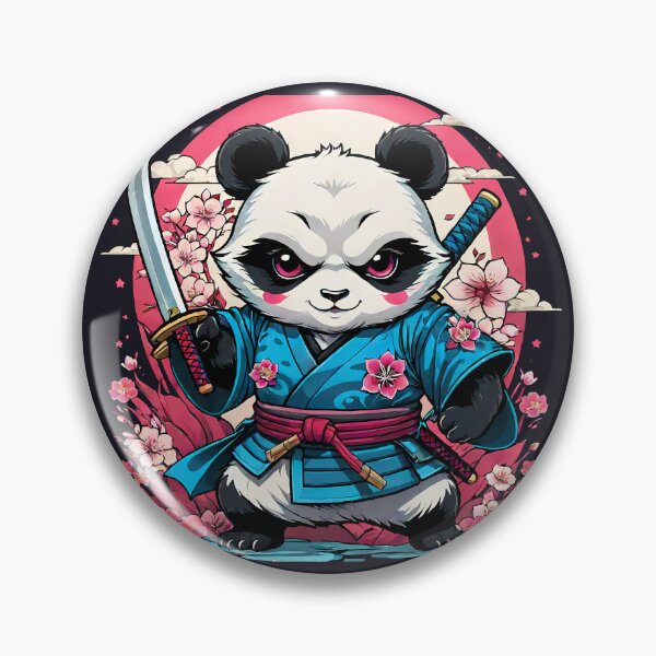 Item preview, Japanese Samurai Panda Tattoo, Kawaii Ninja Panda designed and sold by TaevasDesign.