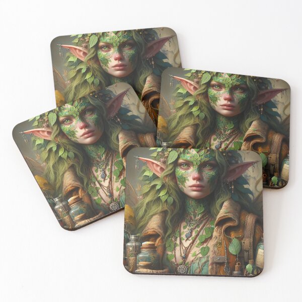 Item preview, A fairy with leaves and tinctures designed and sold by faefreaks.