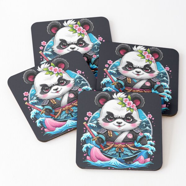 Item preview, Japanese Samurai Panda Tattoo, Kawaii Ninja Panda designed and sold by TaevasDesign.
