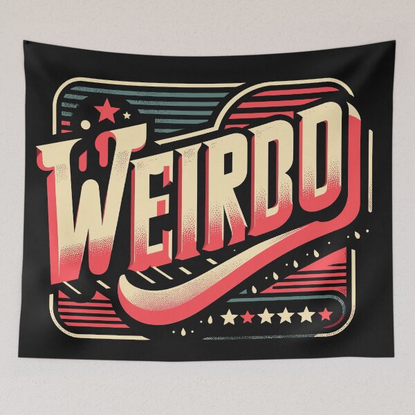 Item preview, Weirdo and Proud - Simple and Cute Typography Design designed and sold by diegomenjivar92.